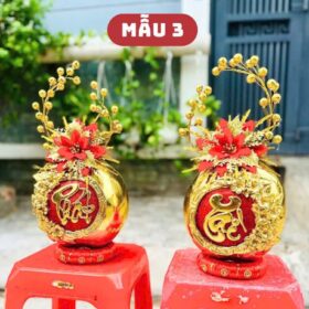 Mẫu Song Long Chầu Ngọc, khắc chữ Phát - Lộc